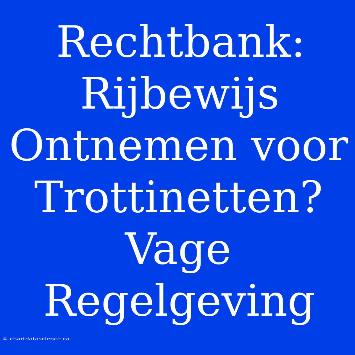 Rechtbank: Rijbewijs Ontnemen Voor Trottinetten? Vage Regelgeving