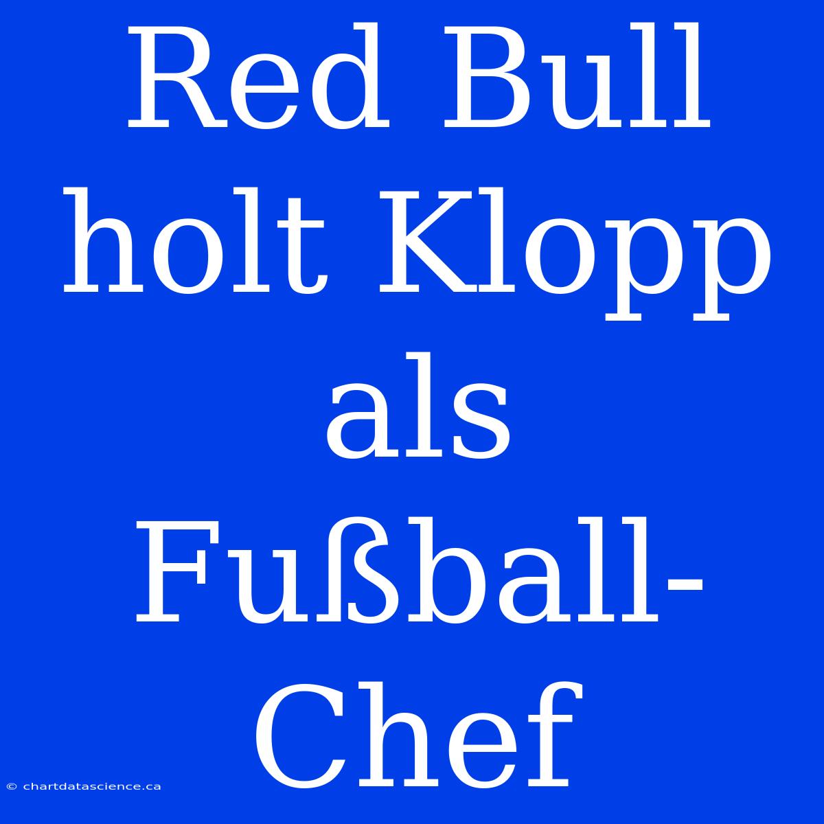 Red Bull Holt Klopp Als Fußball-Chef