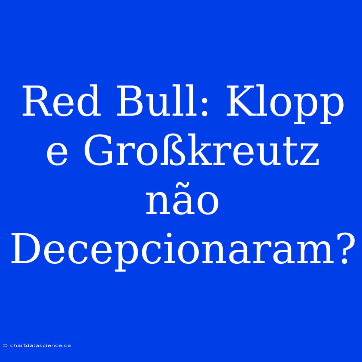 Red Bull: Klopp E Großkreutz Não Decepcionaram?