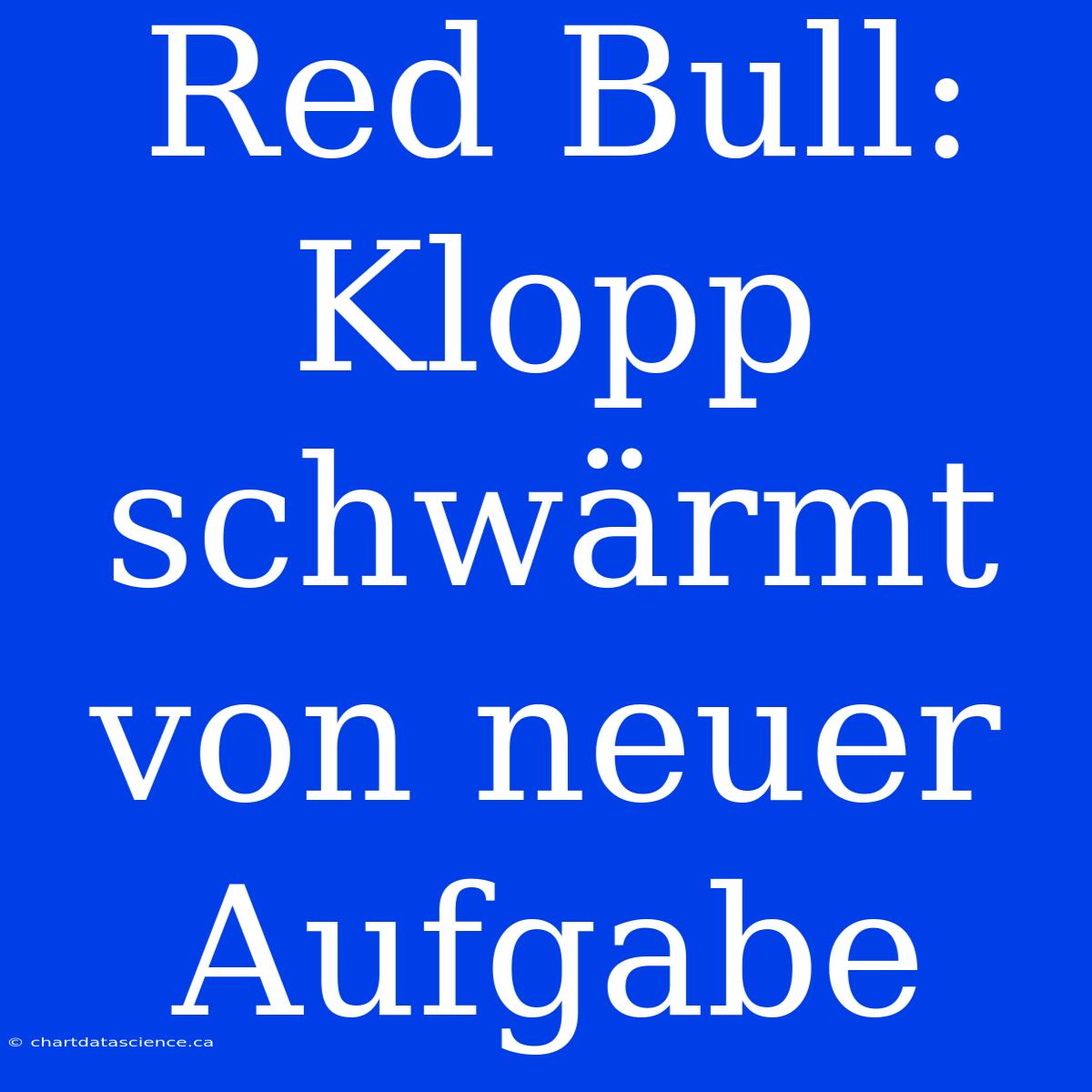 Red Bull: Klopp Schwärmt Von Neuer Aufgabe