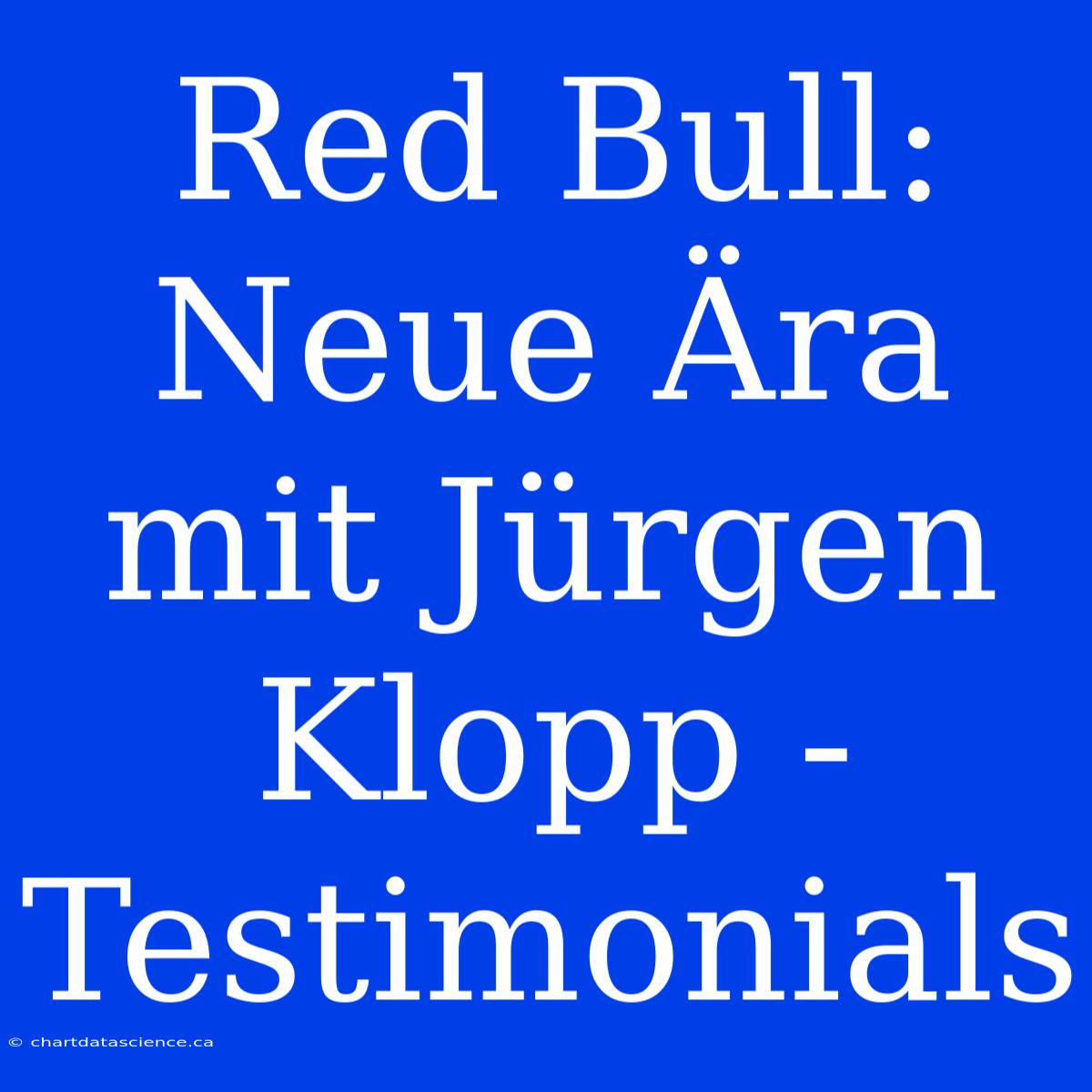 Red Bull: Neue Ära Mit Jürgen Klopp - Testimonials