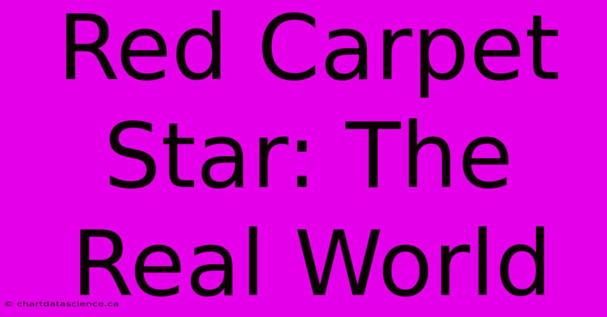 Red Carpet Star: The Real World 