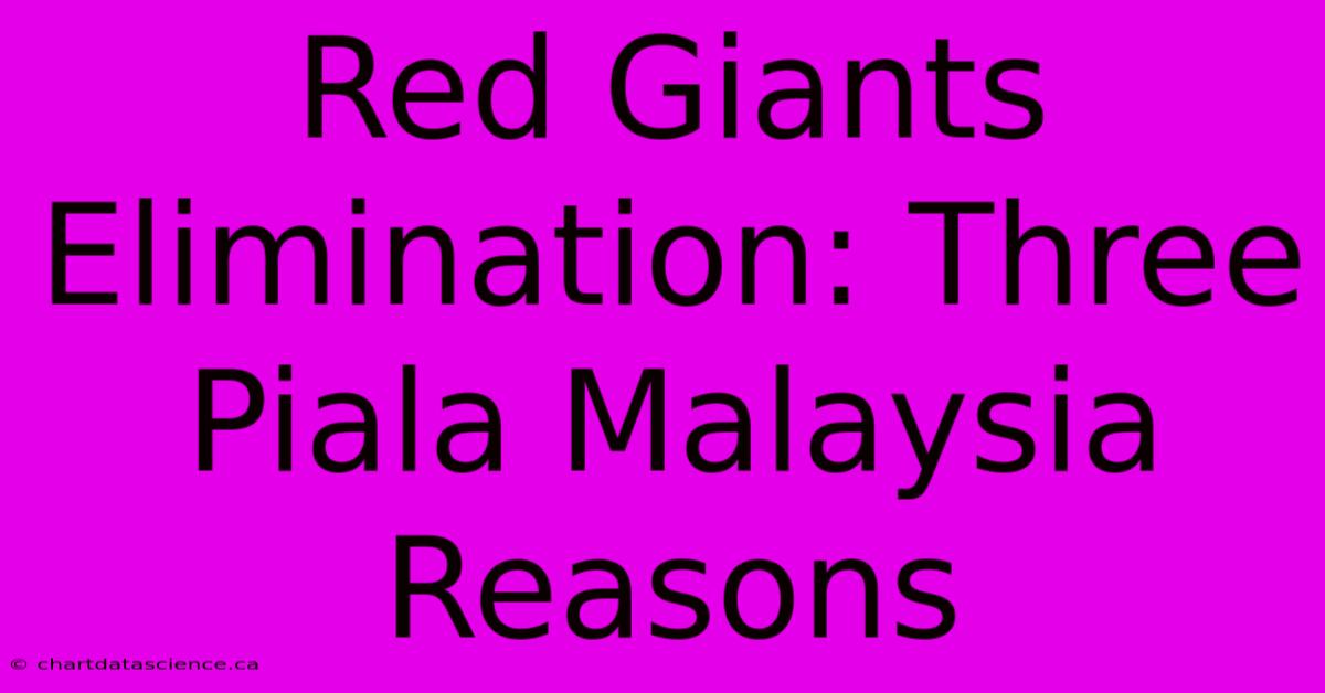 Red Giants Elimination: Three Piala Malaysia Reasons