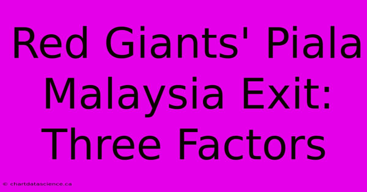 Red Giants' Piala Malaysia Exit: Three Factors