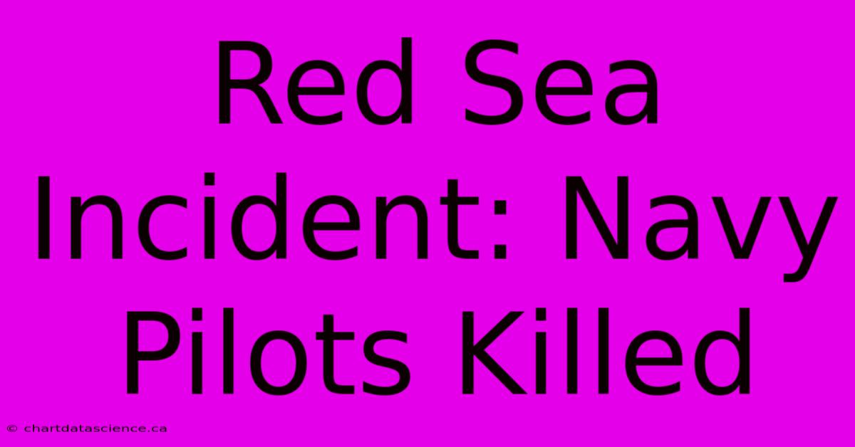 Red Sea Incident: Navy Pilots Killed