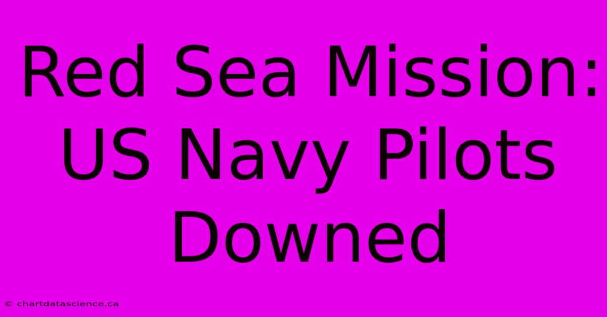 Red Sea Mission: US Navy Pilots Downed