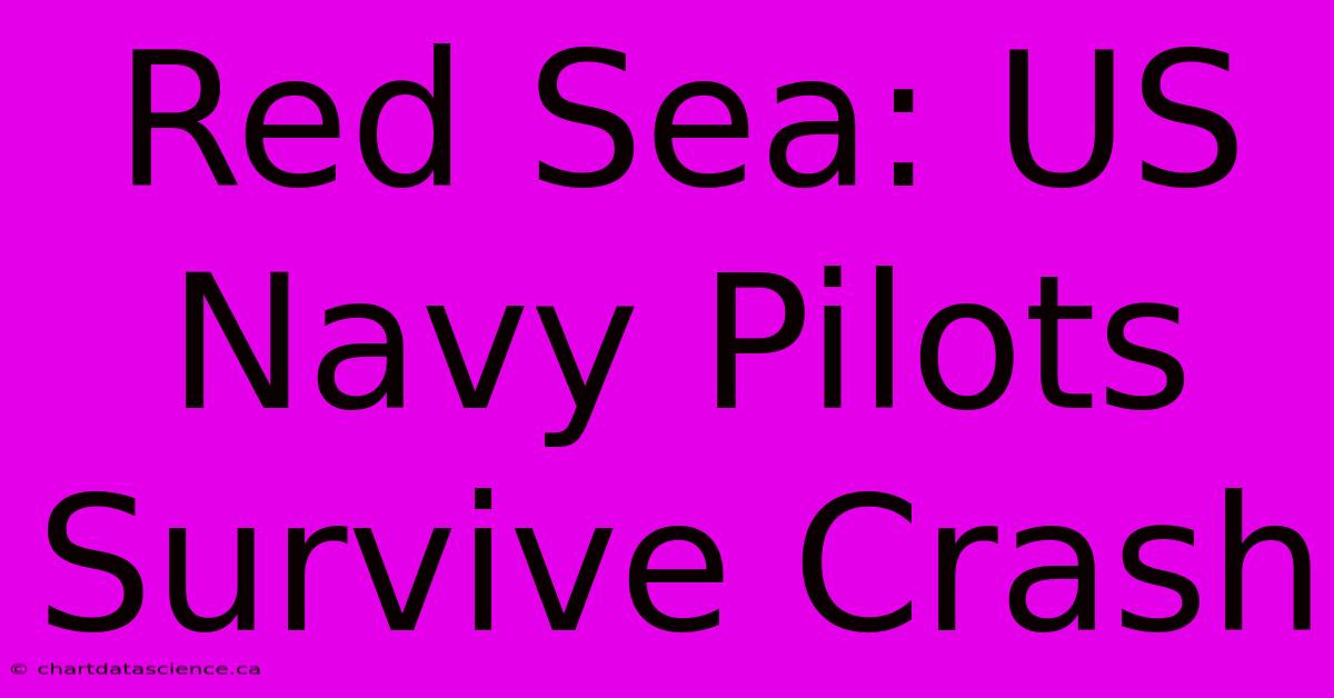 Red Sea: US Navy Pilots Survive Crash