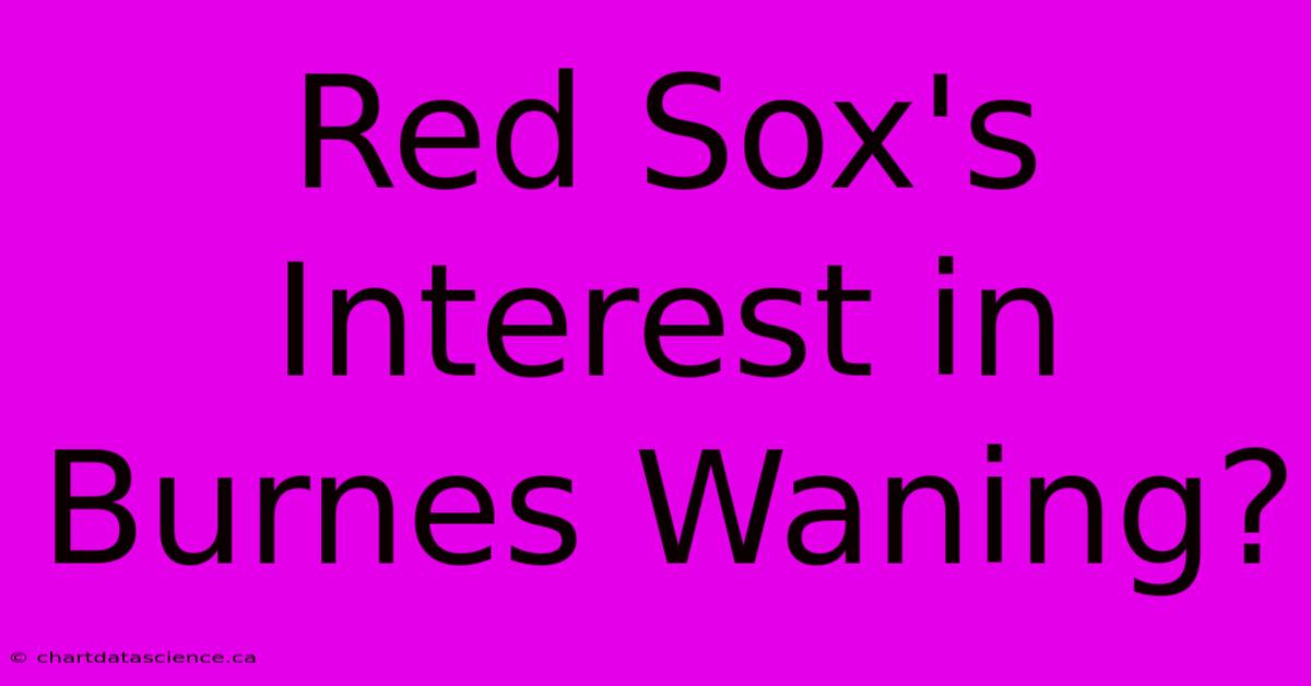 Red Sox's Interest In Burnes Waning?