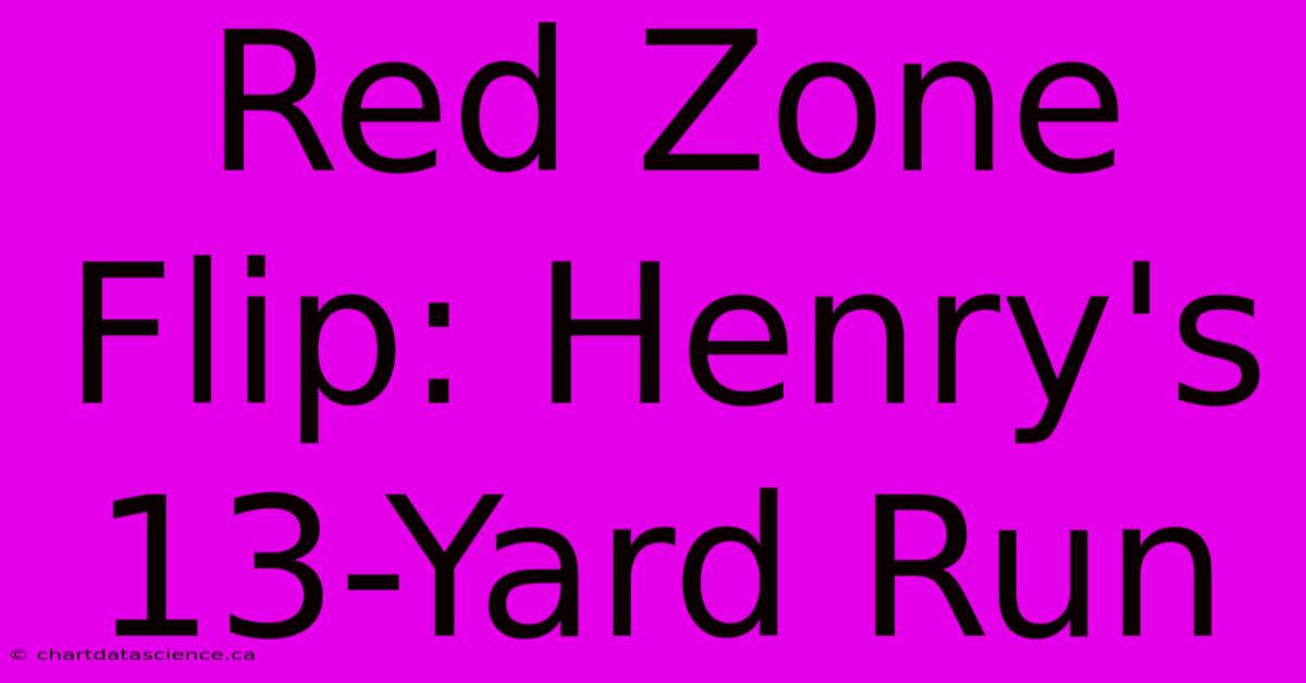 Red Zone Flip: Henry's 13-Yard Run