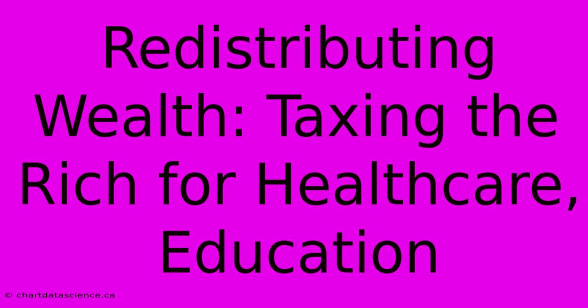 Redistributing Wealth: Taxing The Rich For Healthcare, Education