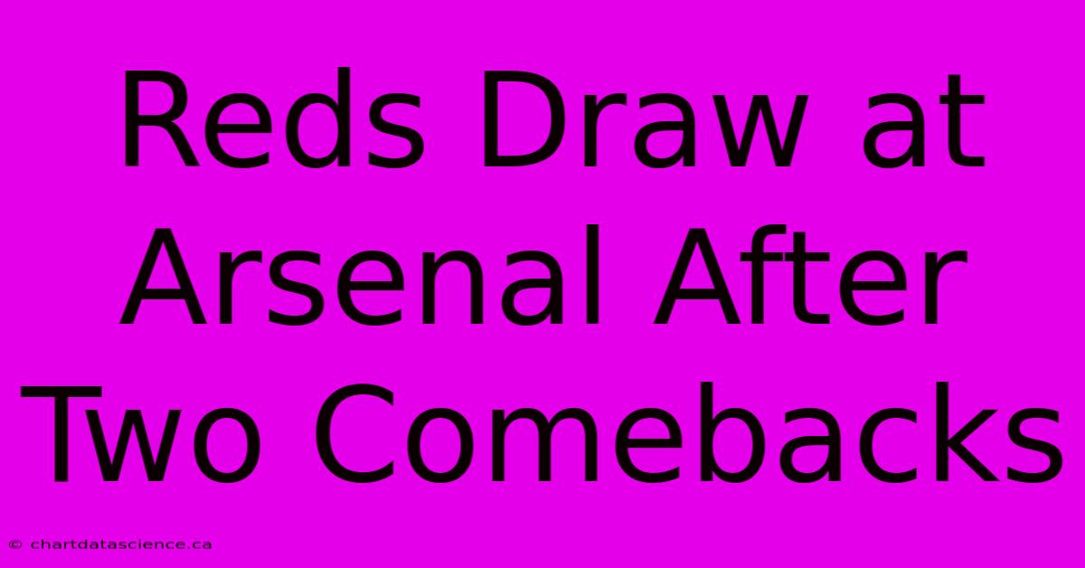 Reds Draw At Arsenal After Two Comebacks