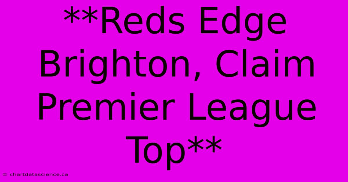 **Reds Edge Brighton, Claim Premier League Top**