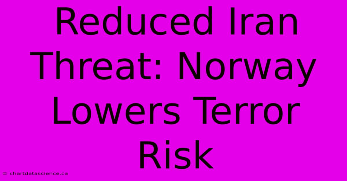 Reduced Iran Threat: Norway Lowers Terror Risk