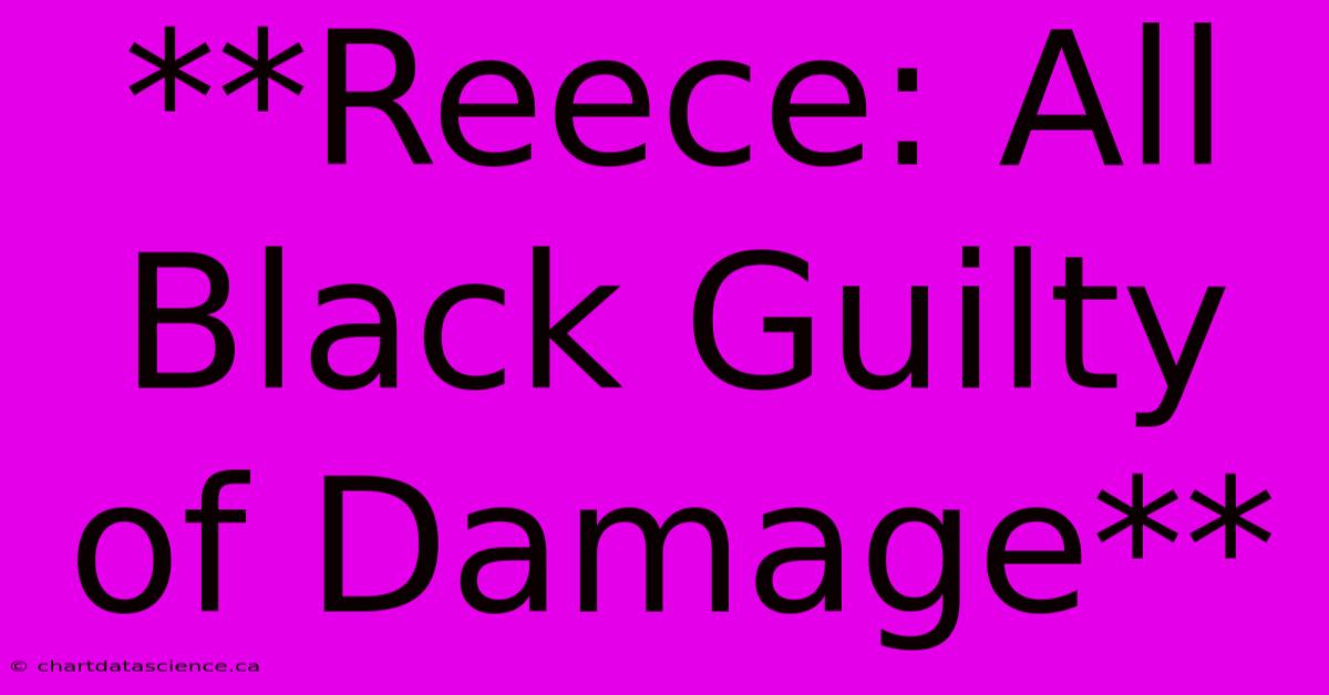 **Reece: All Black Guilty Of Damage**