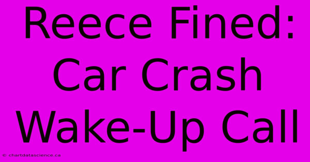 Reece Fined: Car Crash Wake-Up Call