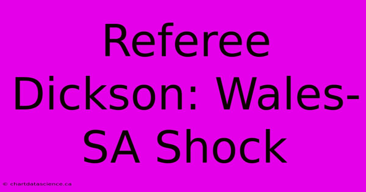 Referee Dickson: Wales-SA Shock