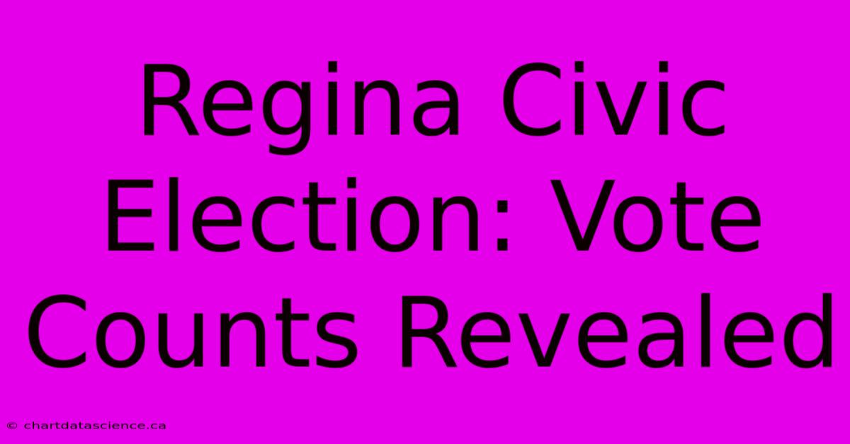 Regina Civic Election: Vote Counts Revealed