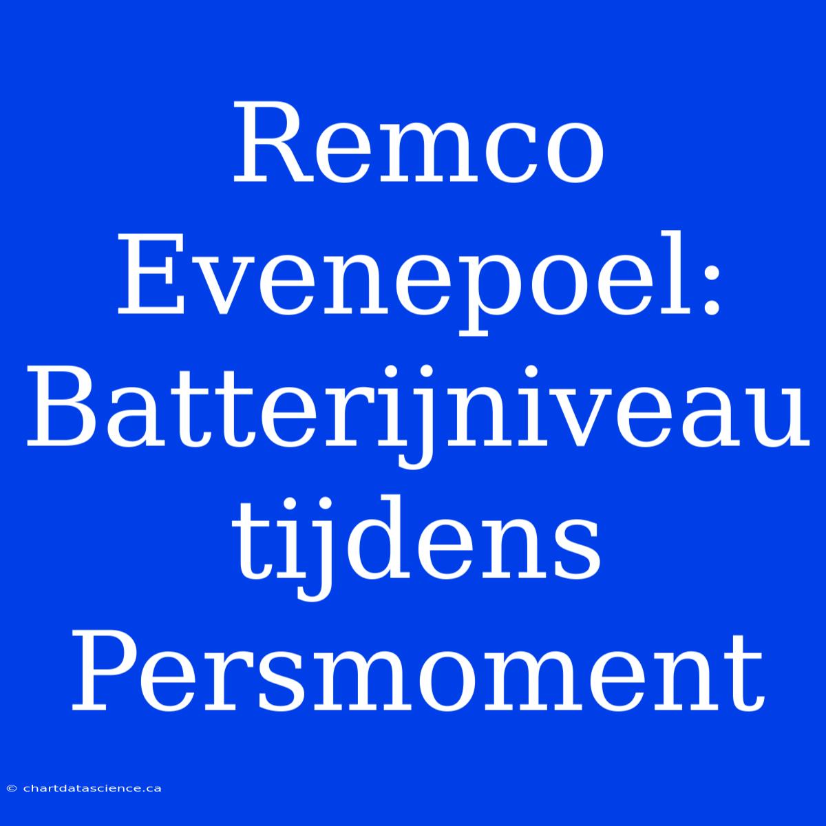 Remco Evenepoel: Batterijniveau Tijdens Persmoment