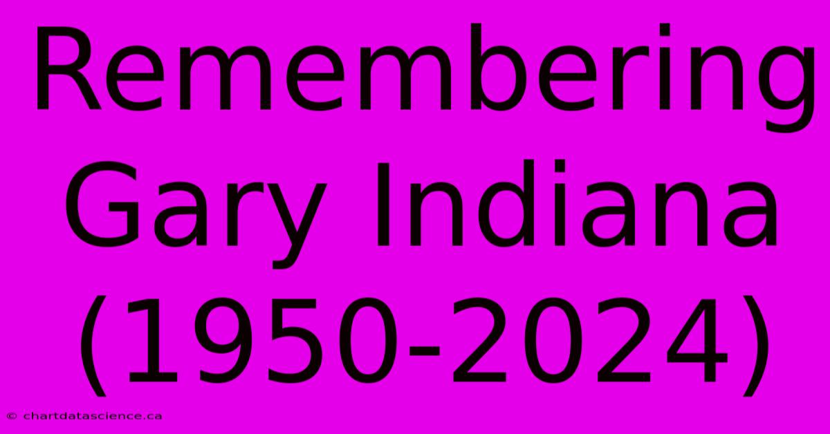 Remembering Gary Indiana (1950-2024)