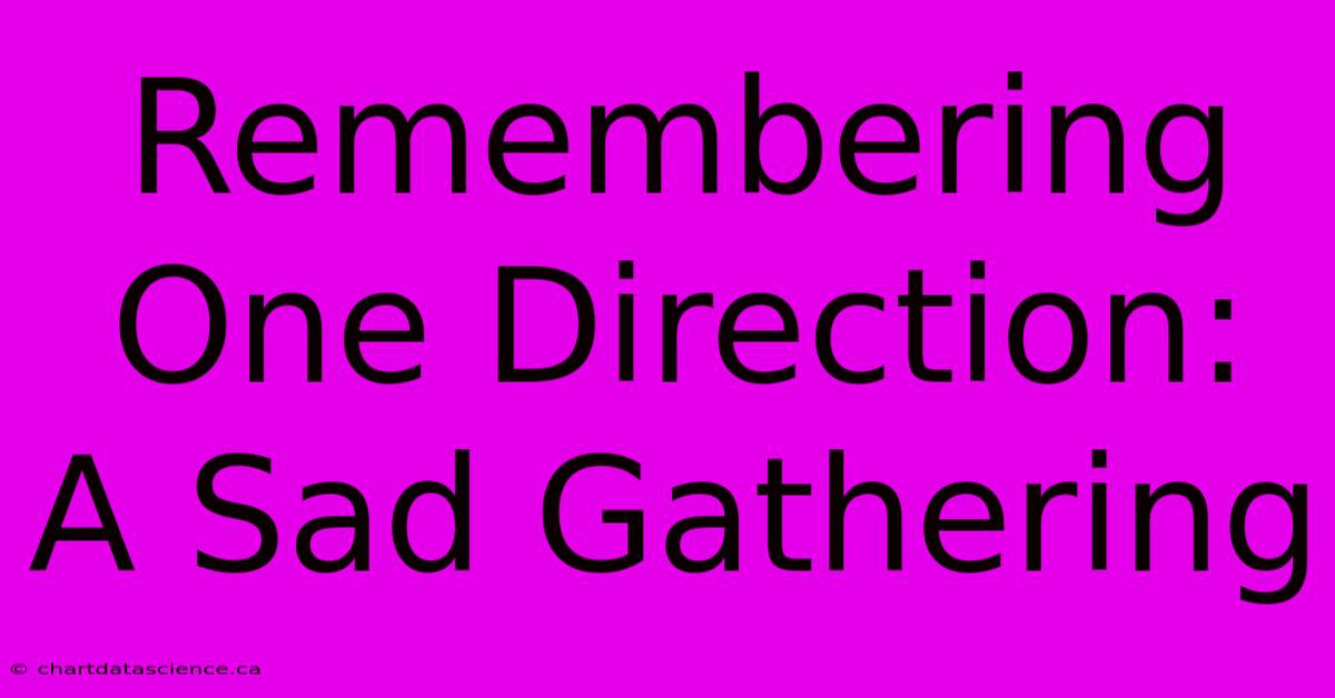 Remembering One Direction: A Sad Gathering