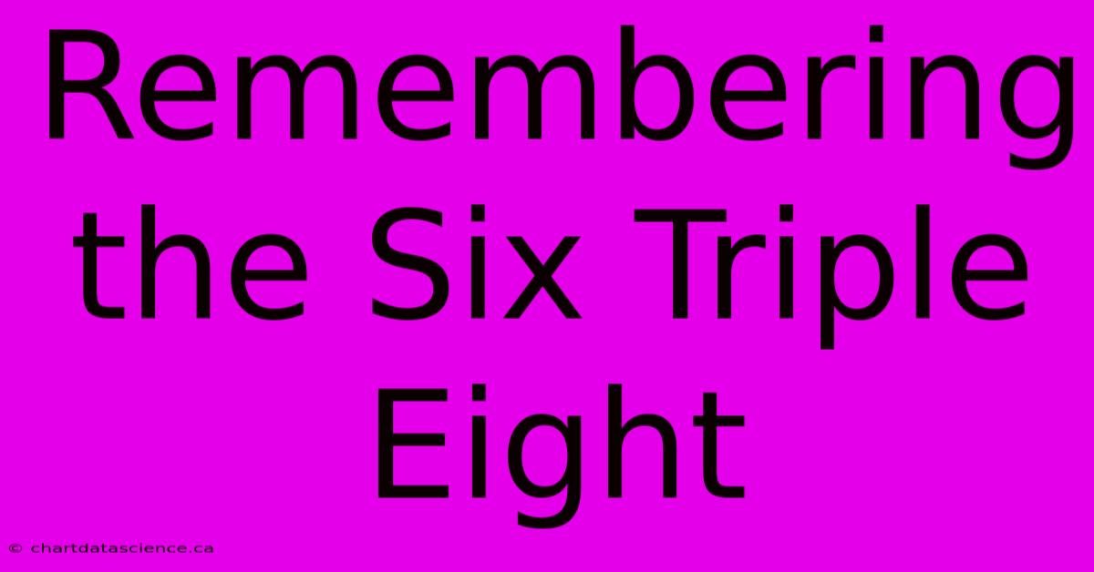 Remembering The Six Triple Eight