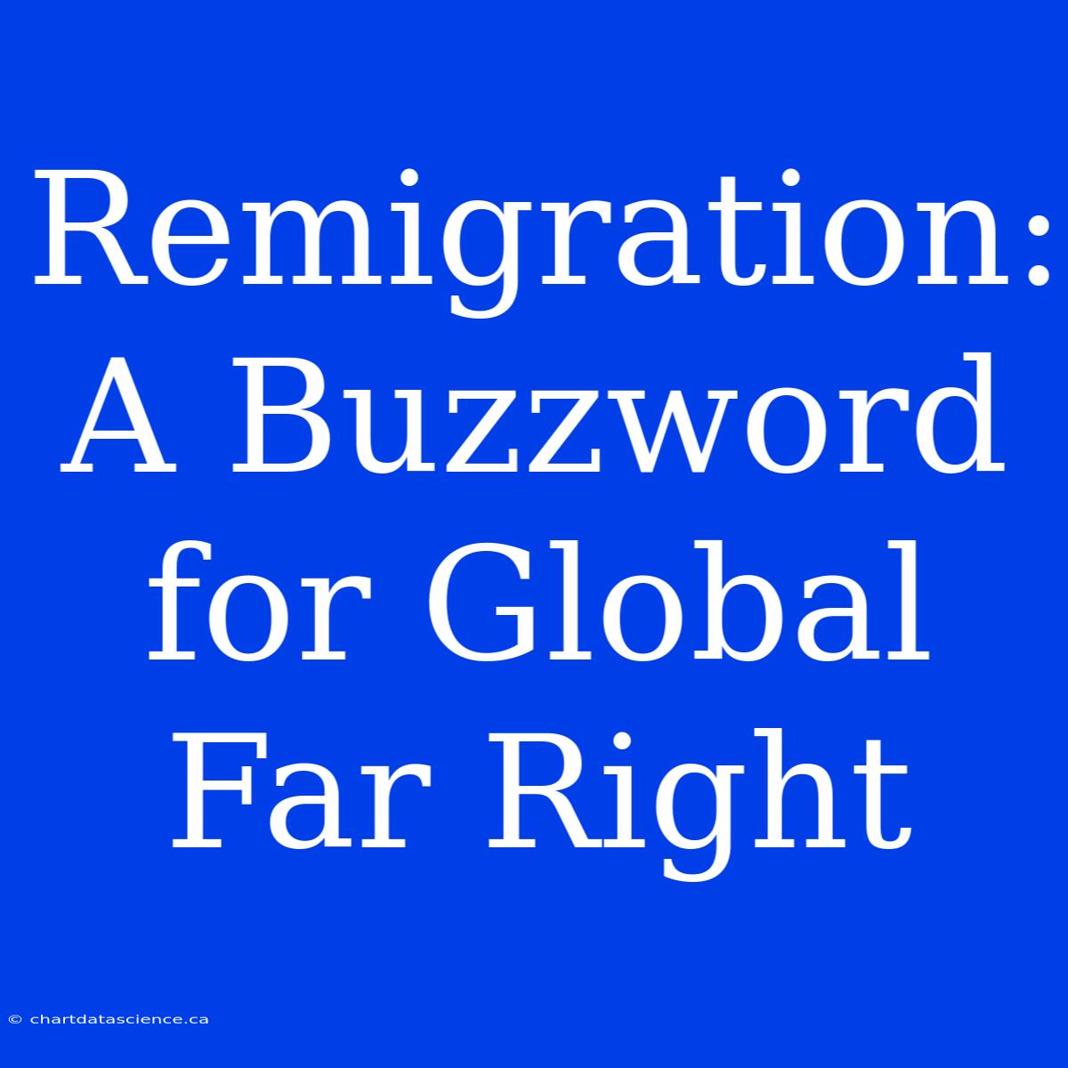 Remigration: A Buzzword For Global Far Right