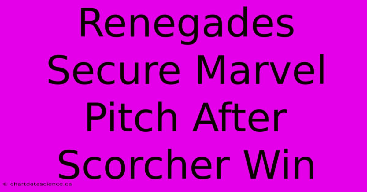 Renegades Secure Marvel Pitch After Scorcher Win