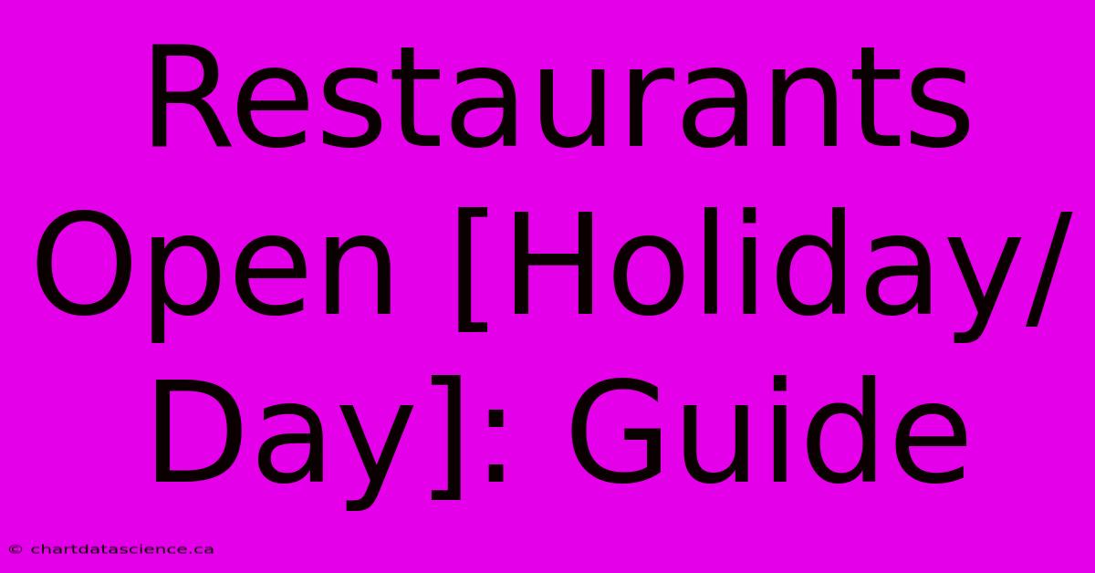 Restaurants Open [Holiday/Day]: Guide