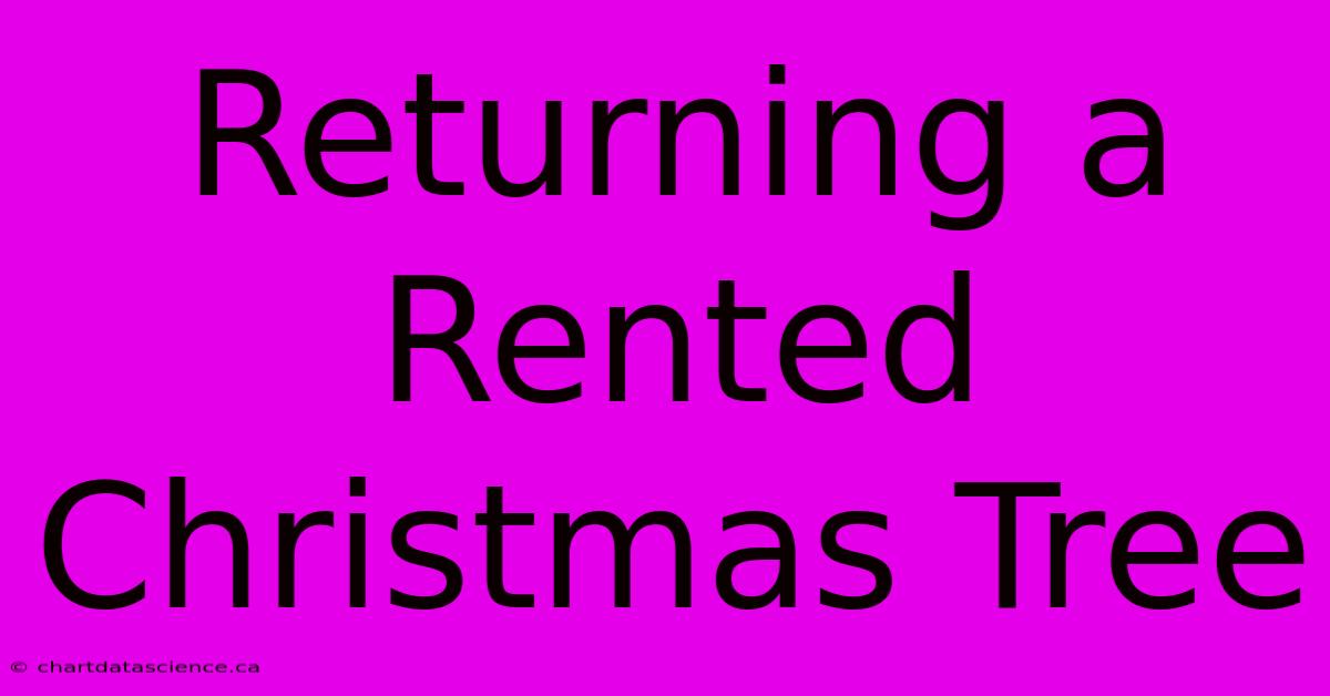 Returning A Rented Christmas Tree