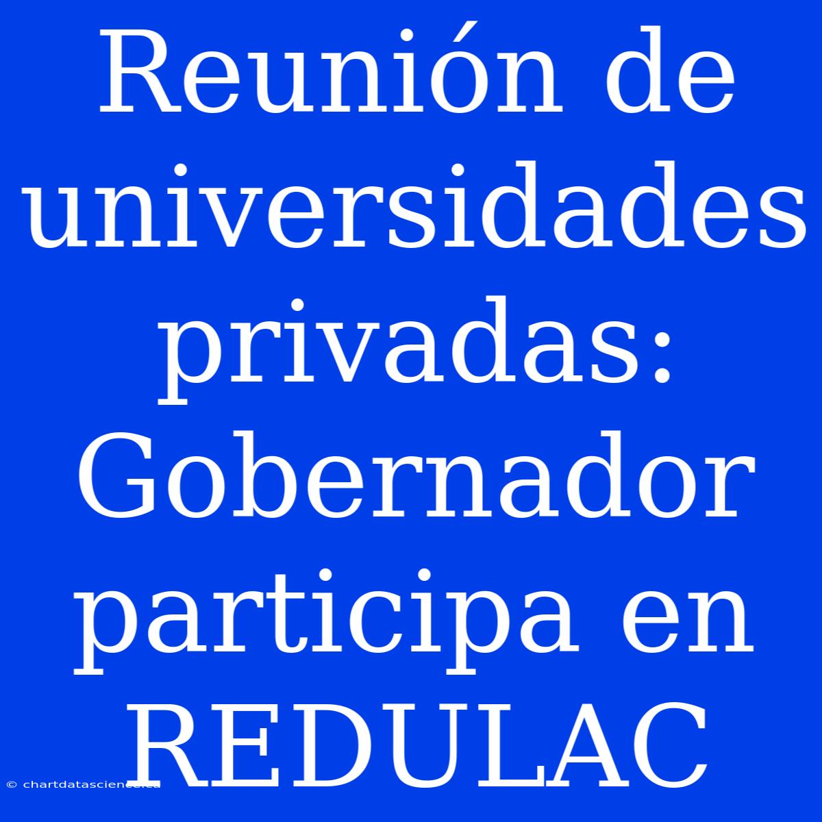 Reunión De Universidades Privadas: Gobernador Participa En REDULAC