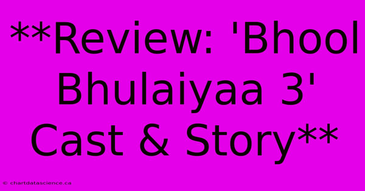 **Review: 'Bhool Bhulaiyaa 3' Cast & Story**