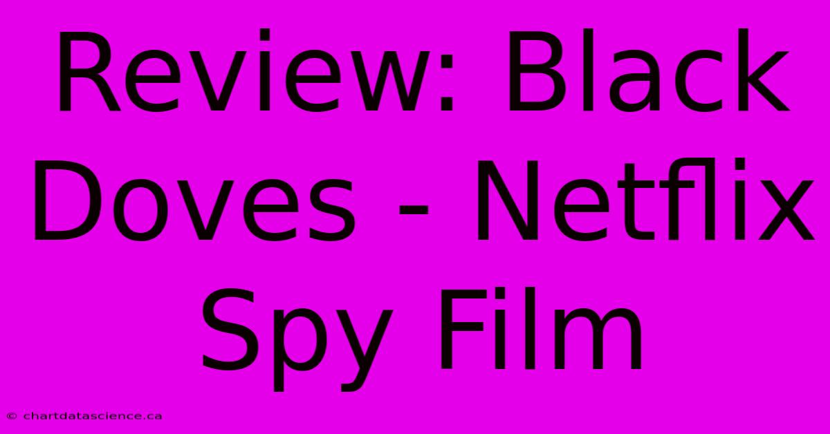 Review: Black Doves - Netflix Spy Film