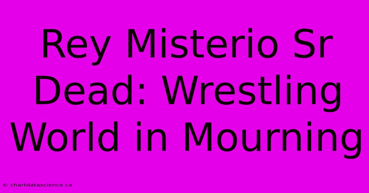 Rey Misterio Sr Dead: Wrestling World In Mourning