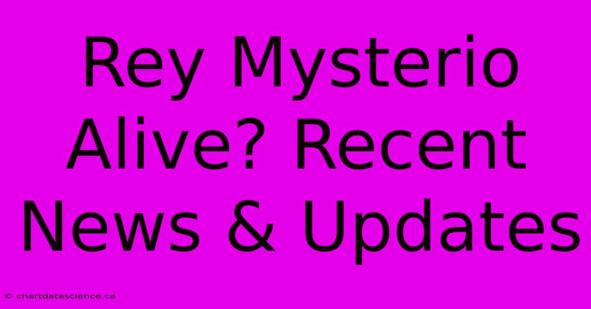 Rey Mysterio Alive? Recent News & Updates