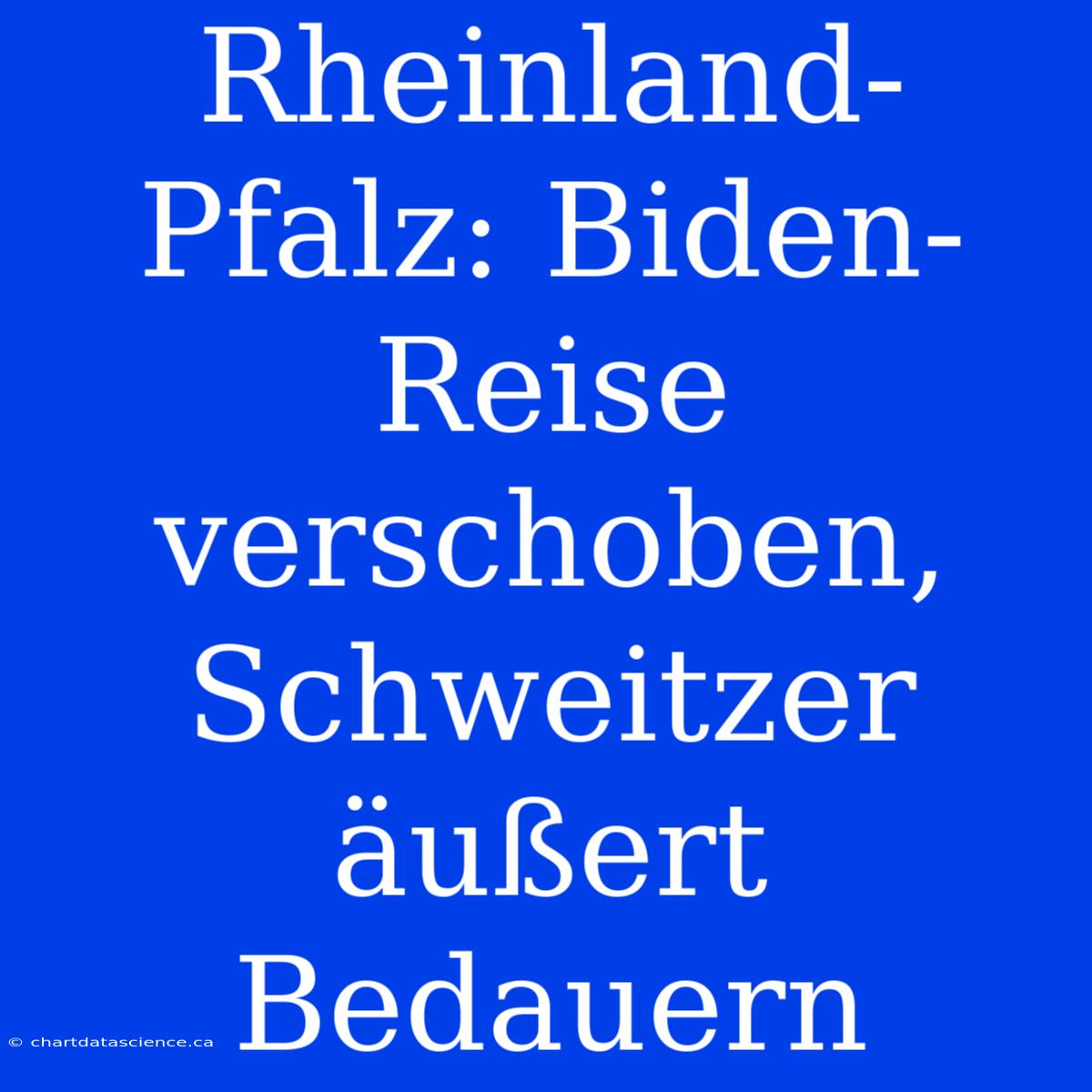 Rheinland-Pfalz: Biden-Reise Verschoben, Schweitzer Äußert Bedauern