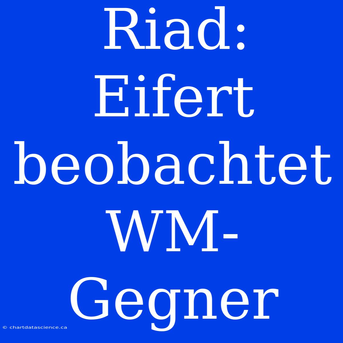 Riad: Eifert Beobachtet WM-Gegner