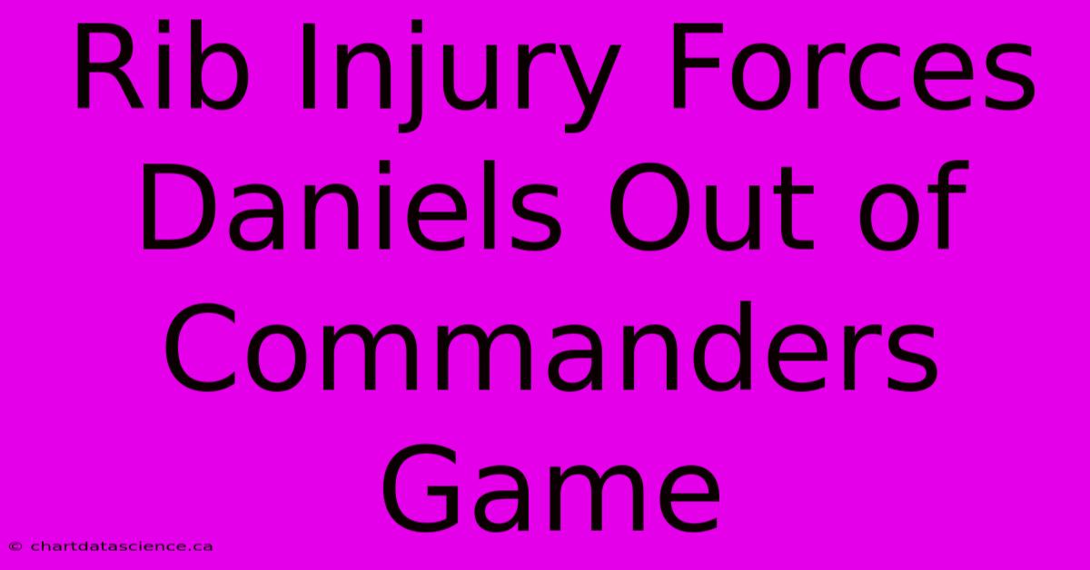 Rib Injury Forces Daniels Out Of Commanders Game