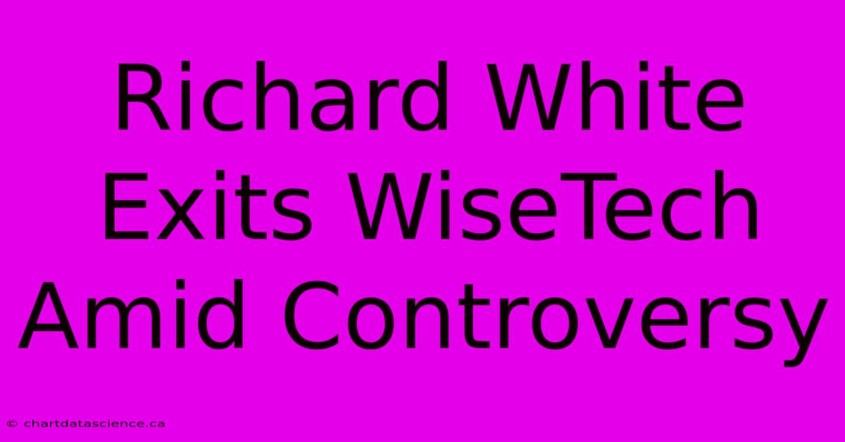 Richard White Exits WiseTech Amid Controversy