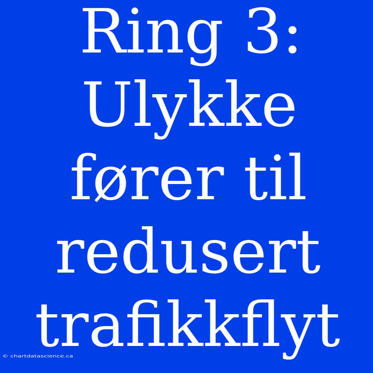 Ring 3: Ulykke Fører Til Redusert Trafikkflyt