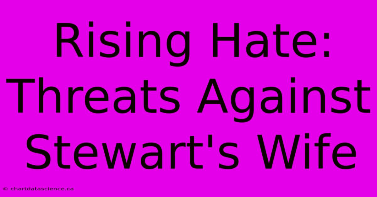 Rising Hate: Threats Against Stewart's Wife 