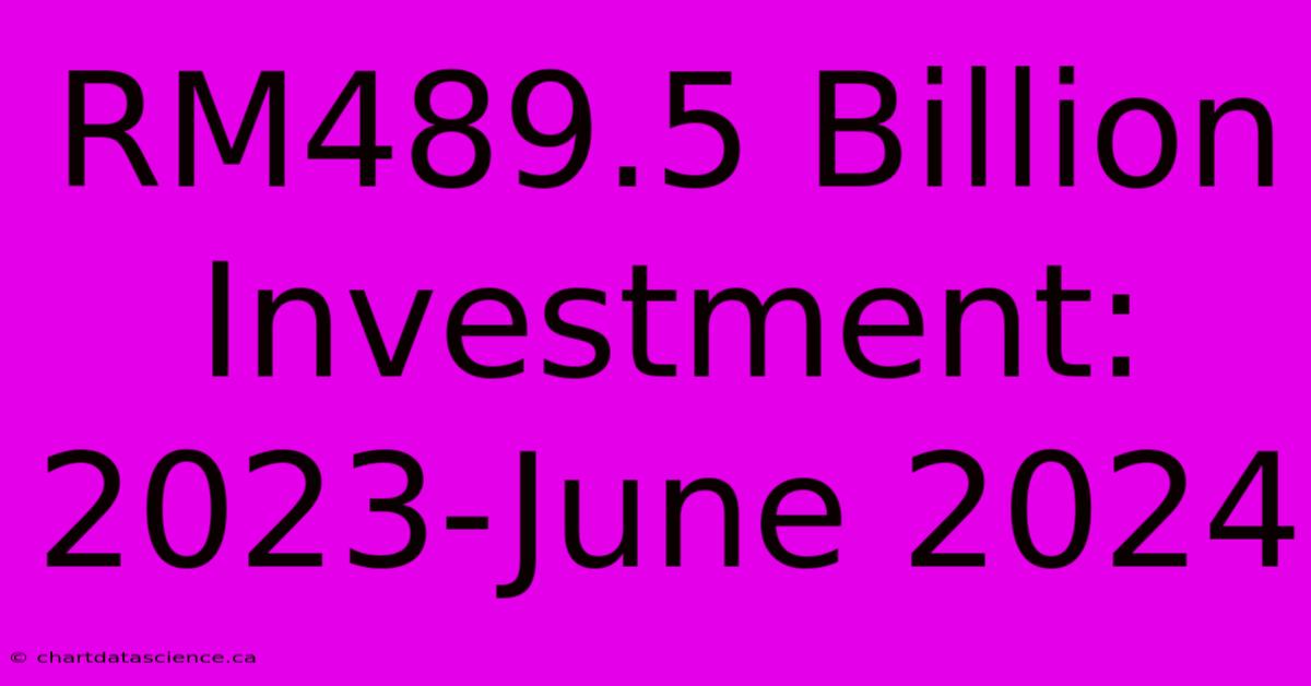 RM489.5 Billion Investment: 2023-June 2024