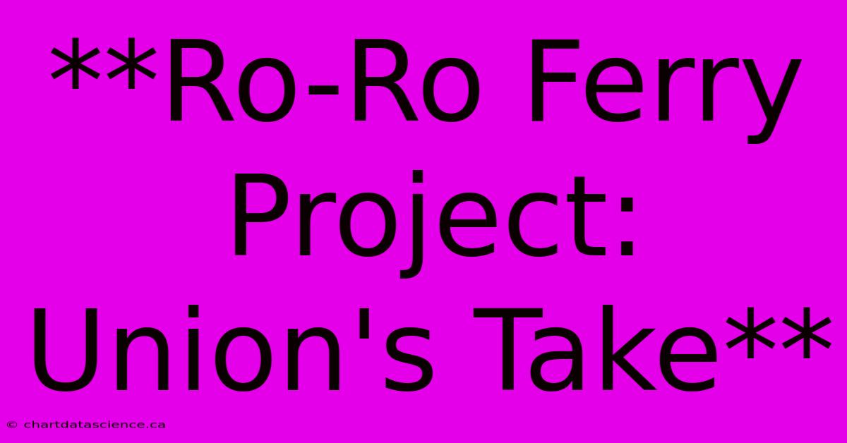 **Ro-Ro Ferry Project: Union's Take** 