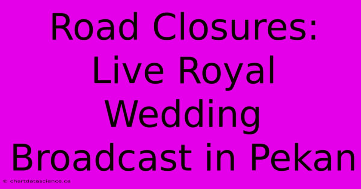 Road Closures: Live Royal Wedding Broadcast In Pekan