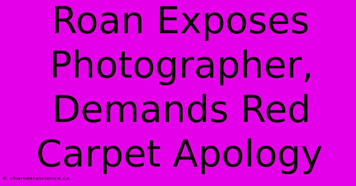 Roan Exposes Photographer, Demands Red Carpet Apology 