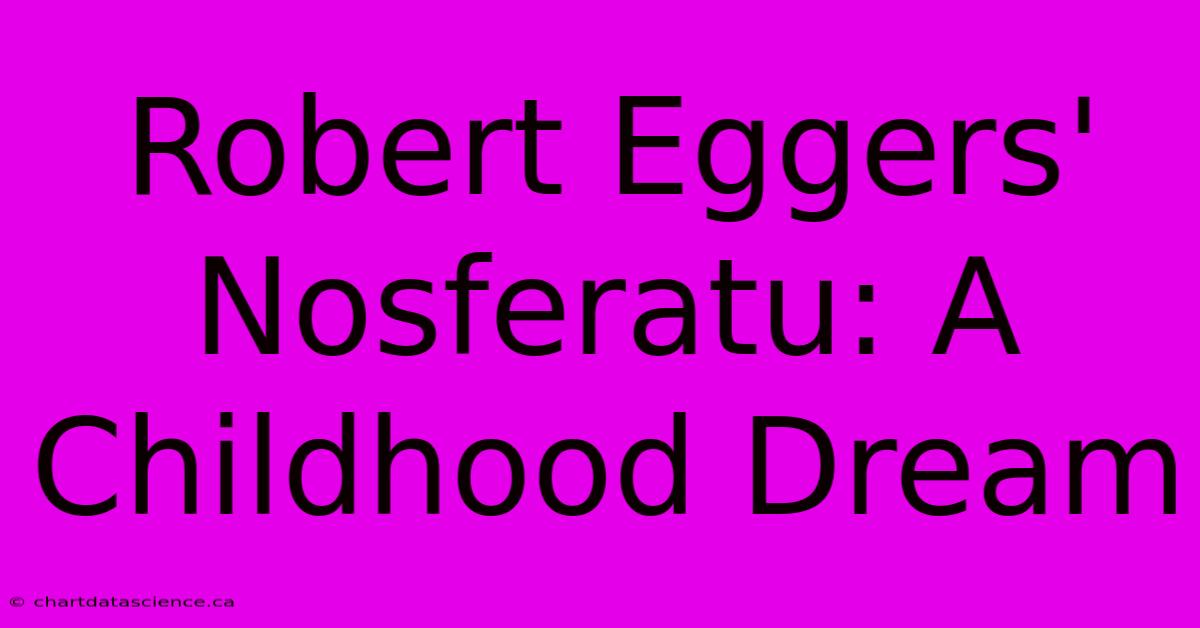 Robert Eggers' Nosferatu: A Childhood Dream