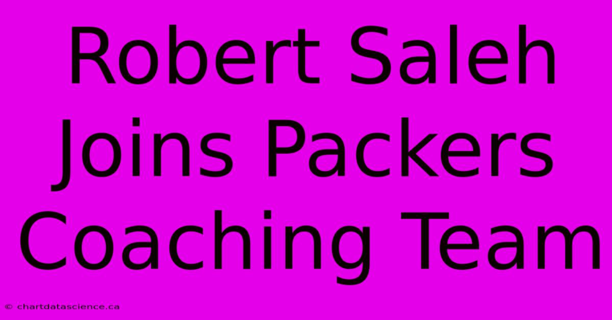 Robert Saleh Joins Packers Coaching Team