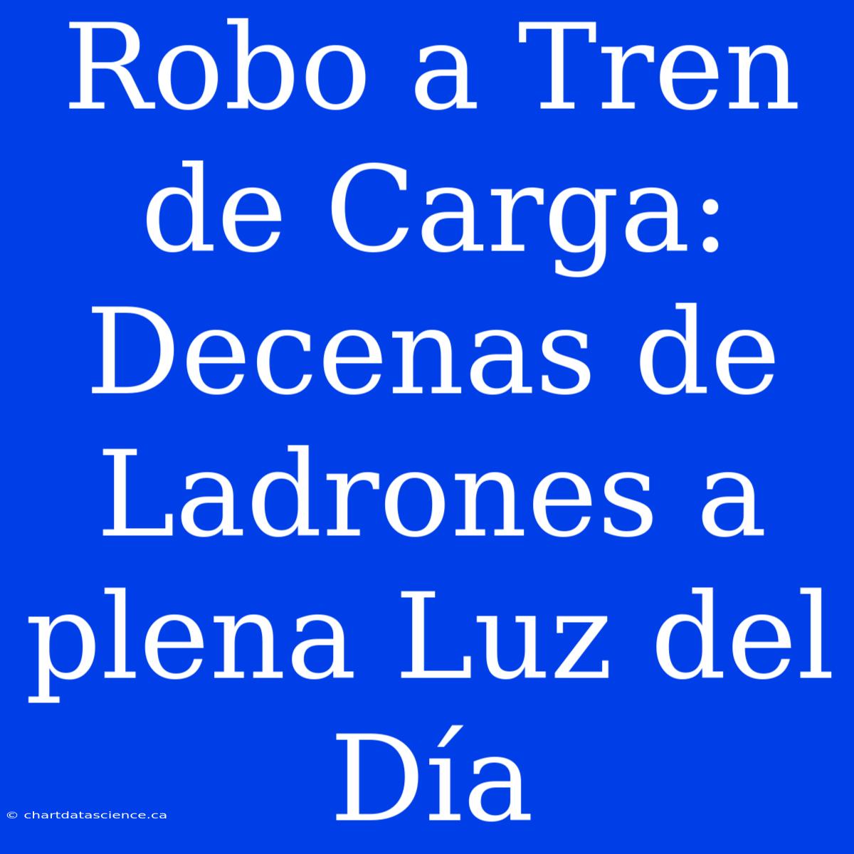 Robo A Tren De Carga: Decenas De Ladrones A Plena Luz Del Día