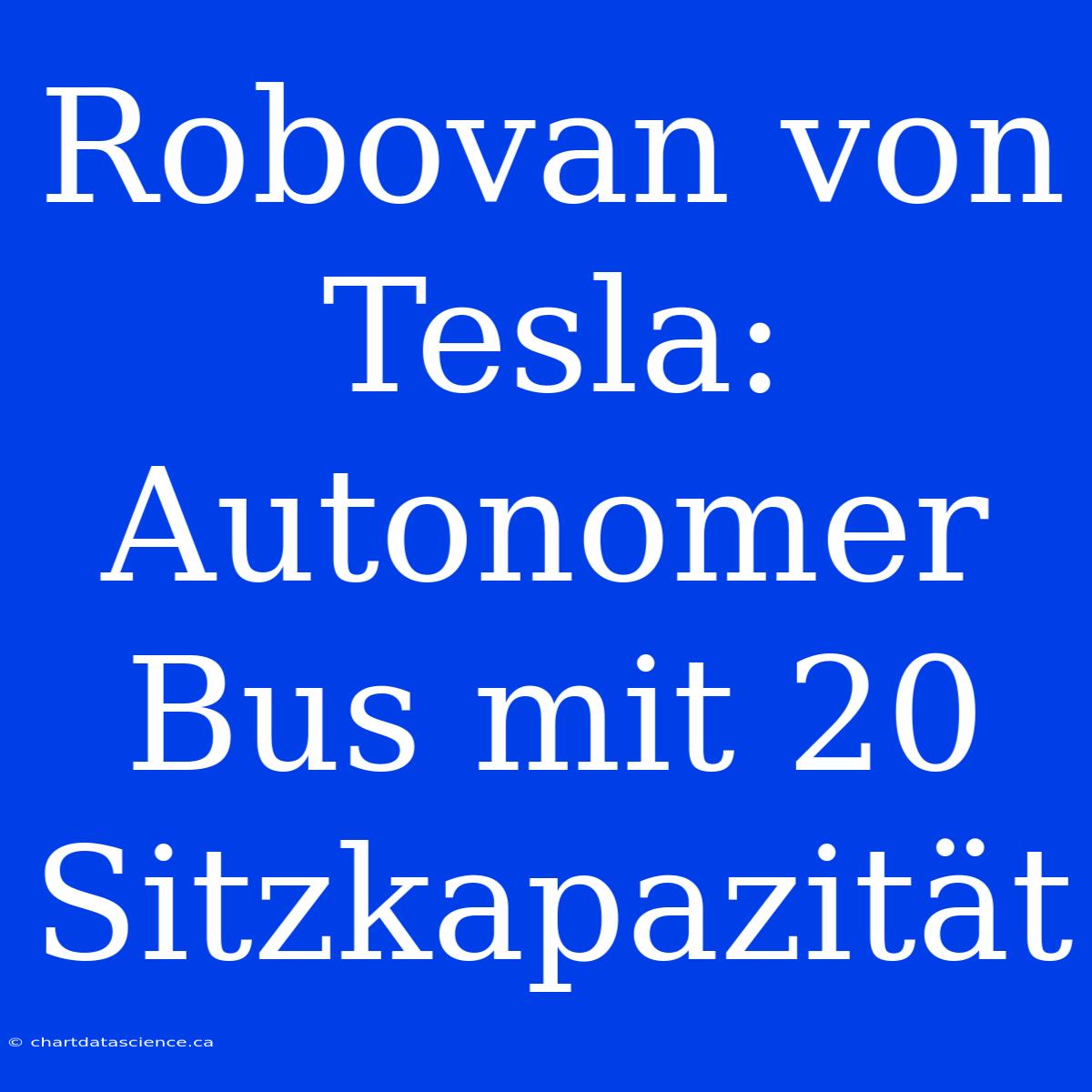 Robovan Von Tesla: Autonomer Bus Mit 20 Sitzkapazität