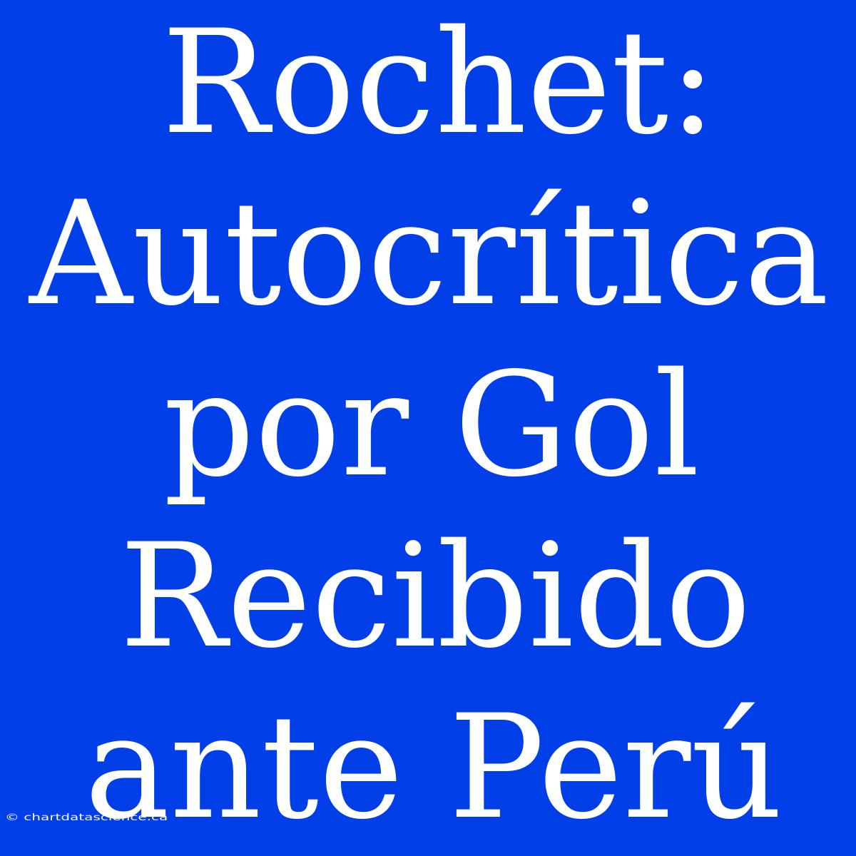 Rochet: Autocrítica Por Gol Recibido Ante Perú