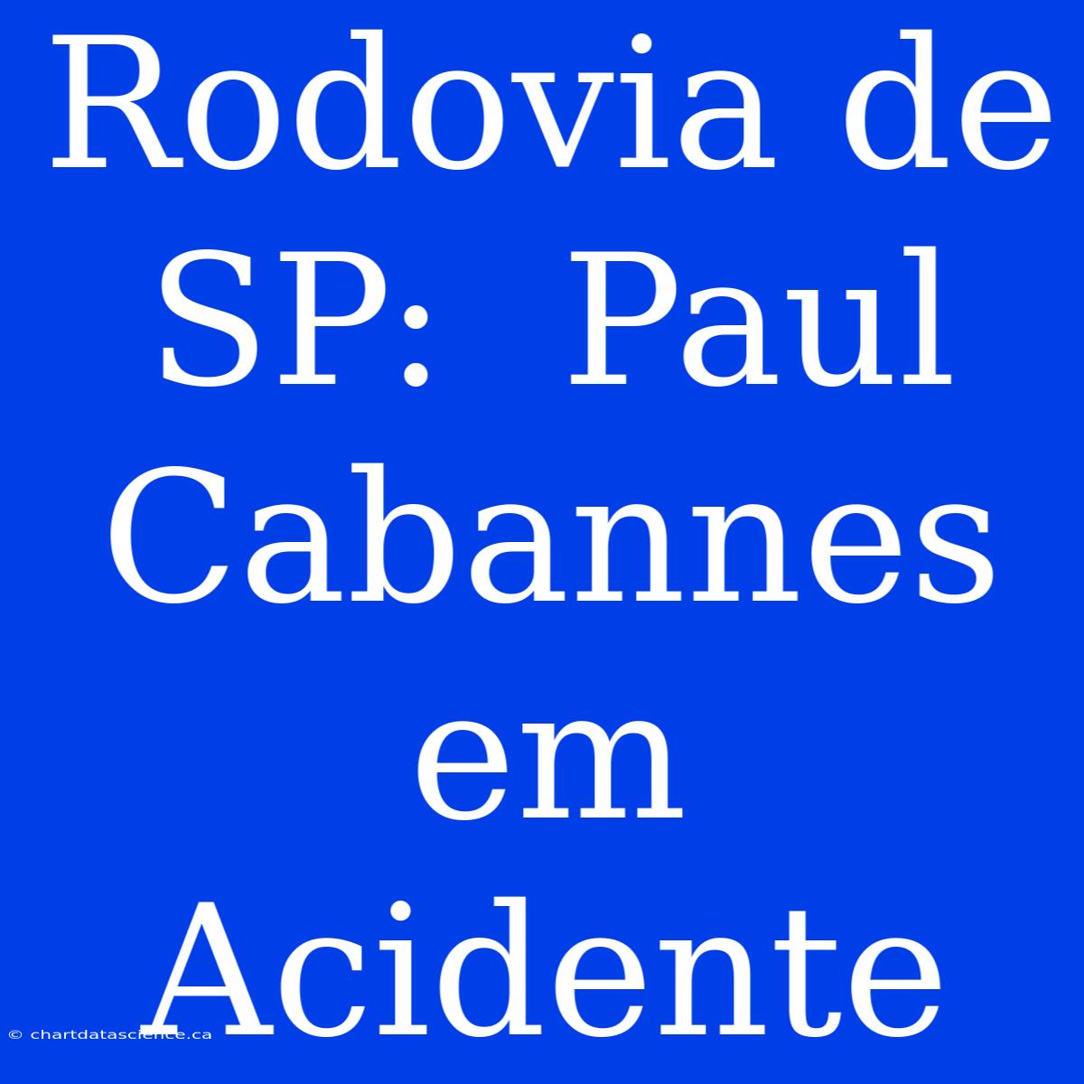 Rodovia De SP:  Paul Cabannes Em Acidente